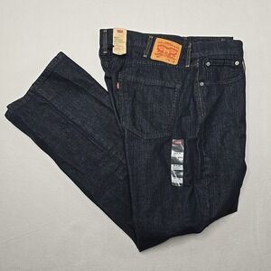 Levi's 527 Slim Bootcut Men's 42x31 Jeans Dark Wash Stretch High Rise Sits Below